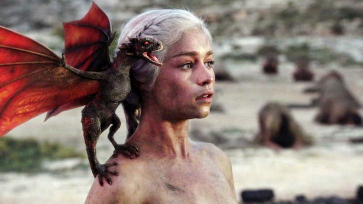 Daenerys in <i>The Game of Thrones</i>, american television series created by David Benioff and D. B. Weiss after G.R. R. Martin's work (2011-2019)