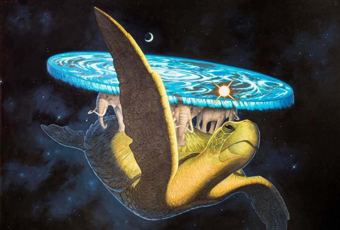Great A'Tuin carrying the Discworld, illustration by Paul Kidby (2013)