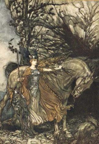 Brunnehilde, L'anneau du Niebelungen, Arthur Rachkam (1910)